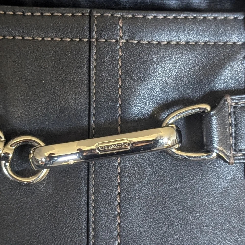 Coach  Black Leather Shoulder Bag Horsebit Vintage Authentic - Picture 3 of 13